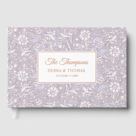 Libro De Visitas Boda Personalizada Toile Francés Floral Rosa