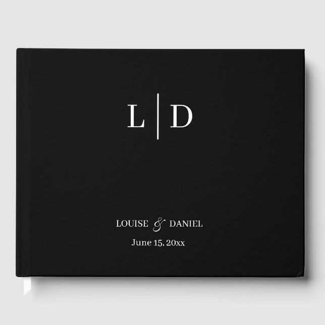 Libro De Visitas Boda personalizado mínimo y simple (Anverso)