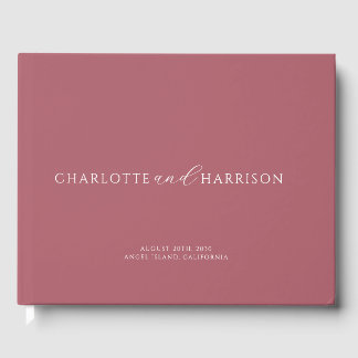 Libro De Visitas Boda personalizado Monograma Terracotta