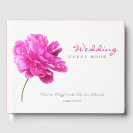 Libro De Visitas Boda Pink Peony Brillante