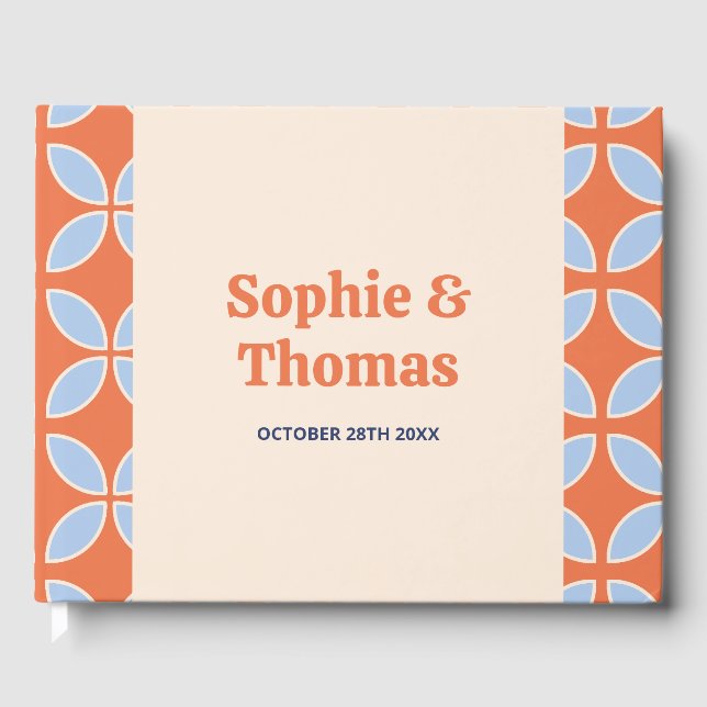 Libro De Visitas Boda retro de mediados del siglo (Anverso)