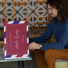 Libro De Visitas Boda Rojo Real y Azul