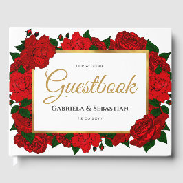 Libro De Visitas Boda Romantic Red Roses