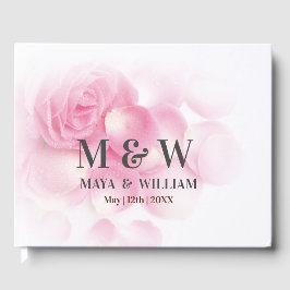 Libro De Visitas Boda rosa floral