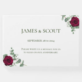 Libro De Visitas Boda Rosa Roja