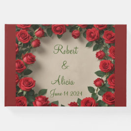 Libro De Visitas Boda Rosa Roja