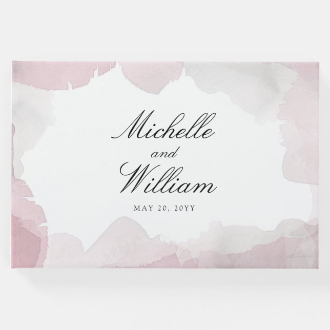 Libro De Visitas Boda rosado de Debonair Rubor (Anverso)