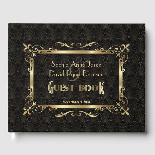 Libro De Visitas Boda Royal Roaring 20's Gold Art Deco