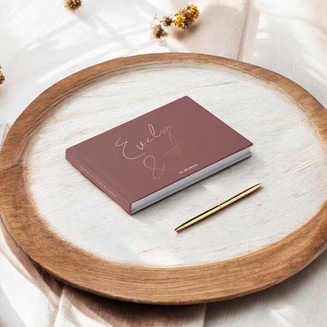 Libro De Visitas Boda Rubor elegante de firma de guiones (Subido por el creador)