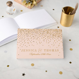Libro De Visitas Boda Rubor Pink & Gold Confetti
