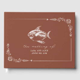 Libro De Visitas Boda Rustic Fish Terracotta Beach
