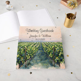 Libro De Visitas Boda Rustic Vineyard Destination Italy