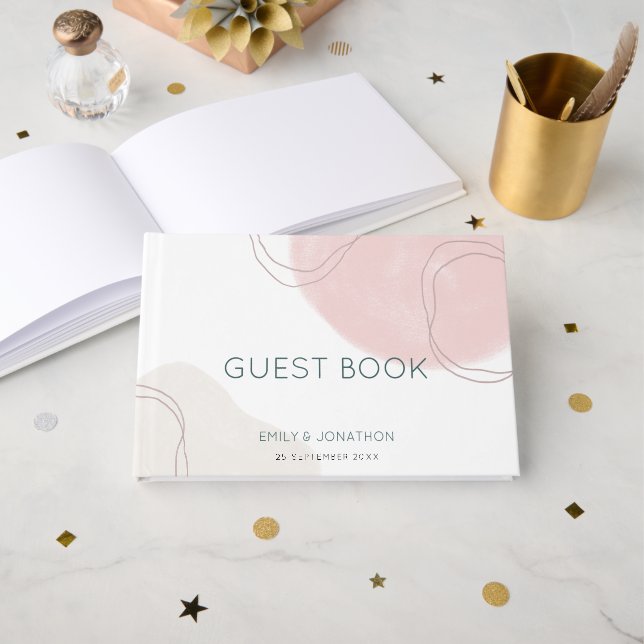 Libro De Visitas Boda Rustic Wildflowers Sunflowers (Anverso Abierto)