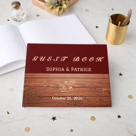 Libro De Visitas Boda rústica elegante