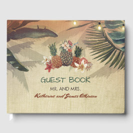 Libro De Visitas Boda Rustica Tropical en Playa
