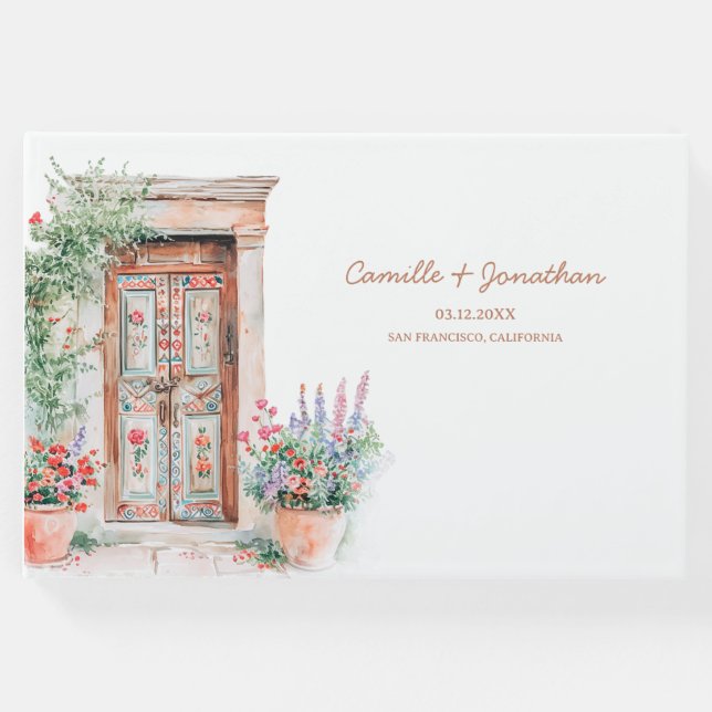 Libro De Visitas Boda Rústico de Destino (Anverso)