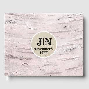 Libro De Visitas Boda Rústico de granero de madera de árbol de aves