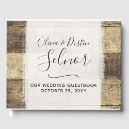 Libro De Visitas Boda rústico de vivero de madera