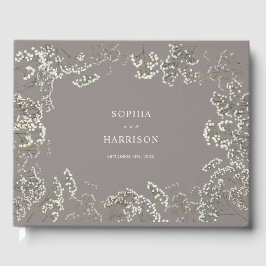 Libro De Visitas Boda Rústico del Ametisto del Bebé