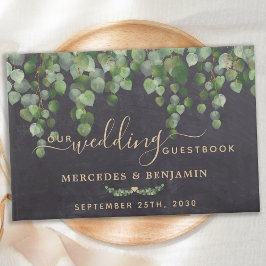 Libro De Visitas Boda Rústico Eucalyptus Greenery