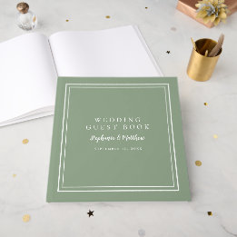 Libro De Visitas Boda Sage Green Elegant Book