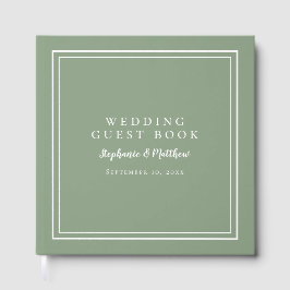 Libro De Visitas Boda Sage Green Elegant Book