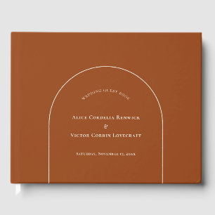 Libro De Visitas Boda simple de Boho Arch Terracotta