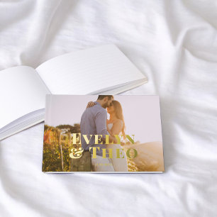 Libro De Visitas Boda simple de foto elegante