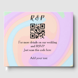 Libro De Visitas Boda sitio web rsvp q r código añadir nombre texto
