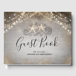 Libro De Visitas Boda Tropical Gold Starfish Beach