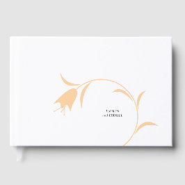 LIBRO DE VISITAS BODA TULIPÁN MODERNO MELOCOTÓN