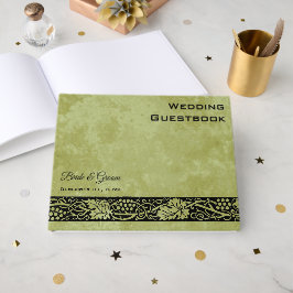 Libro De Visitas Boda Vintage, Hojas de Vid Victorianas
