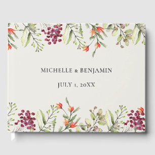 Libro De Visitas Boda Wildflower Meadow Ecru