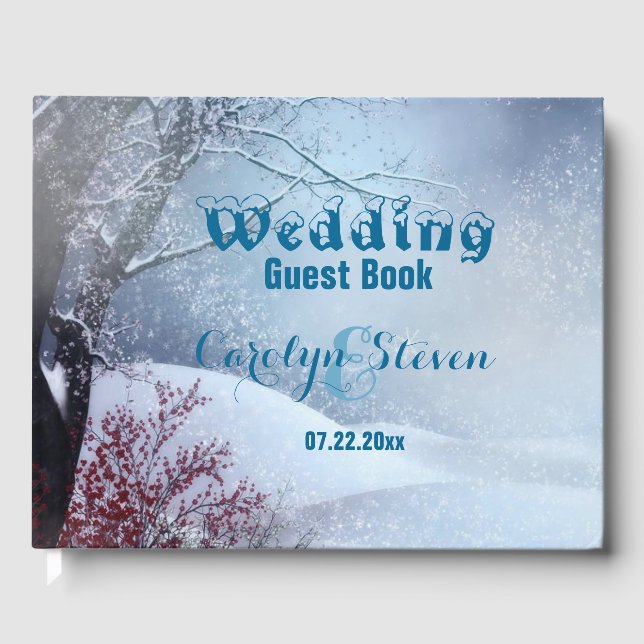 Libro De Visitas Boda Winter Wonderland (Anverso)