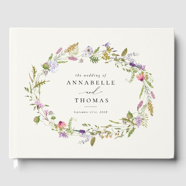 Libro De Visitas Boda Wreath Greenery (Anverso)