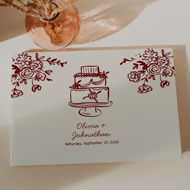 Libro De Visitas Bodas con Garabatos/Dibujos a Mano Alzada (Subido por el creador)