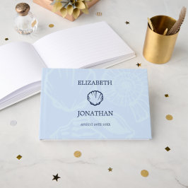 Libro De Visitas Bodas de conchas azules costeras