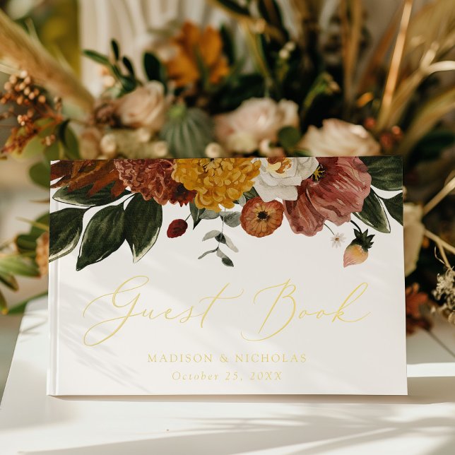 Libro De Visitas Boho Autumn Floral Boda (Subido por el creador)