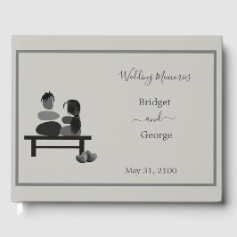 Libro De Visitas Boho boda de la pareja Eternal Stone