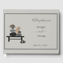 Libro De Visitas Boho boda de la pareja Eternal Stone