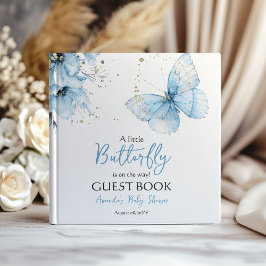 Libro De Visitas Boho Butterfly Wildflower Floral Boy Baby Shower