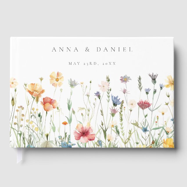Libro De Visitas Boho Chic Wildflower Wedding (Anverso)
