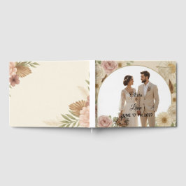 Libro De Visitas Boho Elegant Wedding Guest Book – Romantic Keepsak