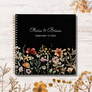 Libro de visitas boho floral de preciosa flor silv