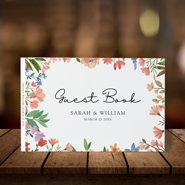 Libro De Visitas Boho Garden of Wildflower Boda (Subido por el creador)