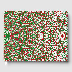 Libro De Visitas Boho Hippie Funky Trippy Ornate Navidades Mandala