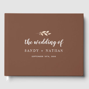 Libro De Visitas Boho Leaf Boda Guest Book