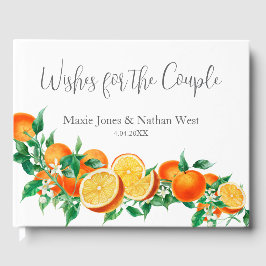 Libro De Visitas Boho Naranja Blossom Boda