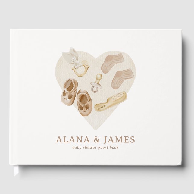 Libro De Visitas Boho Nursery Moda Baby Shower Guest Book (Anverso)