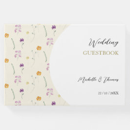 Libro De Visitas Boho Rubor Wildflowers Watercolor Art